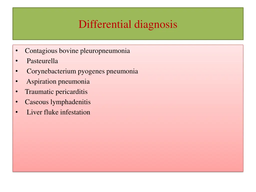 differential diagnosis