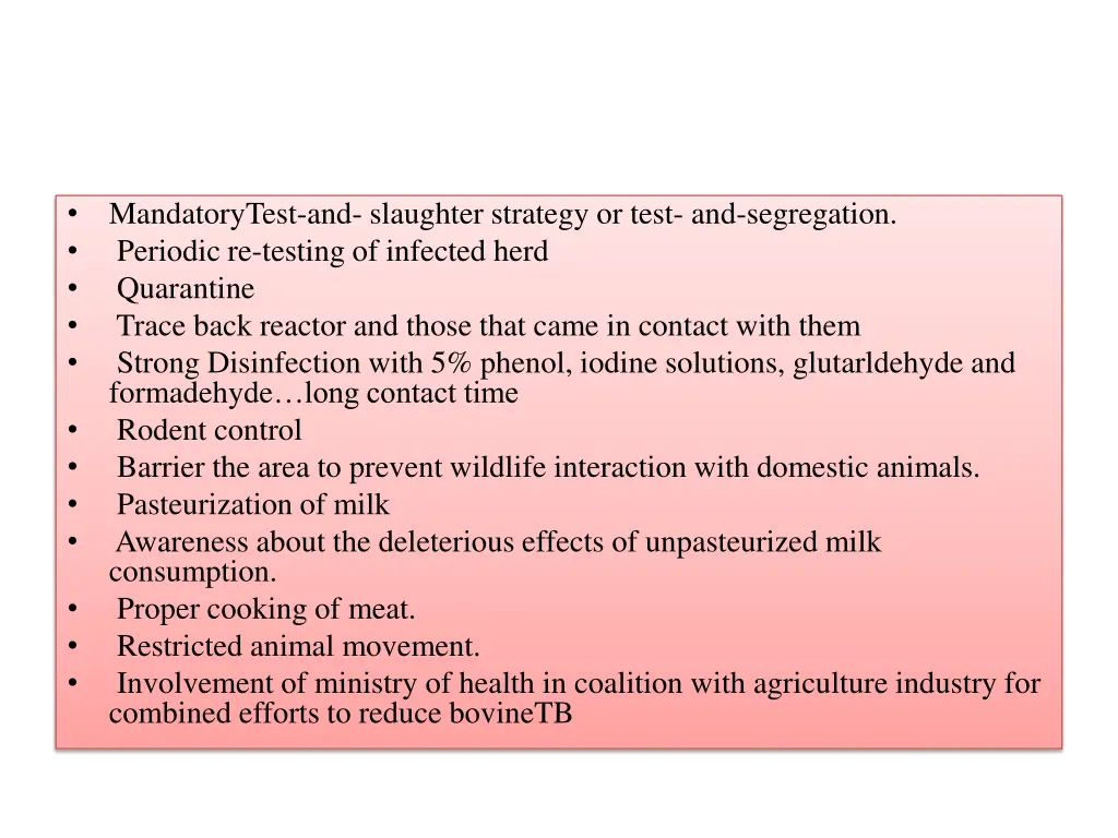 mandatorytest and slaughter strategy or test