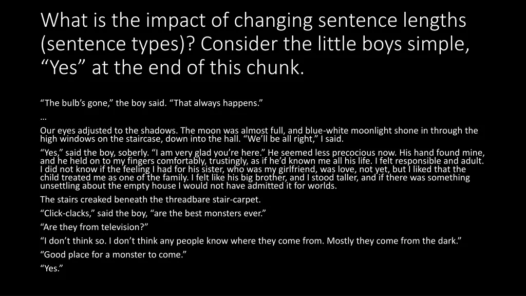 what is the impact of changing sentence lengths