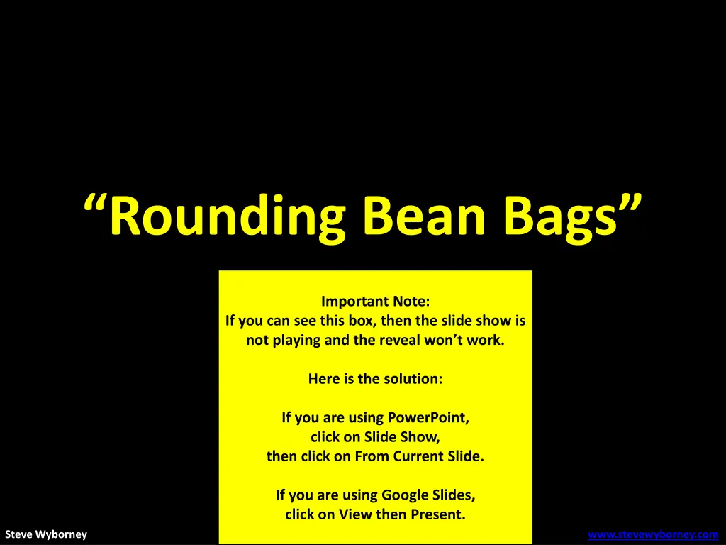 rounding bean bags 1