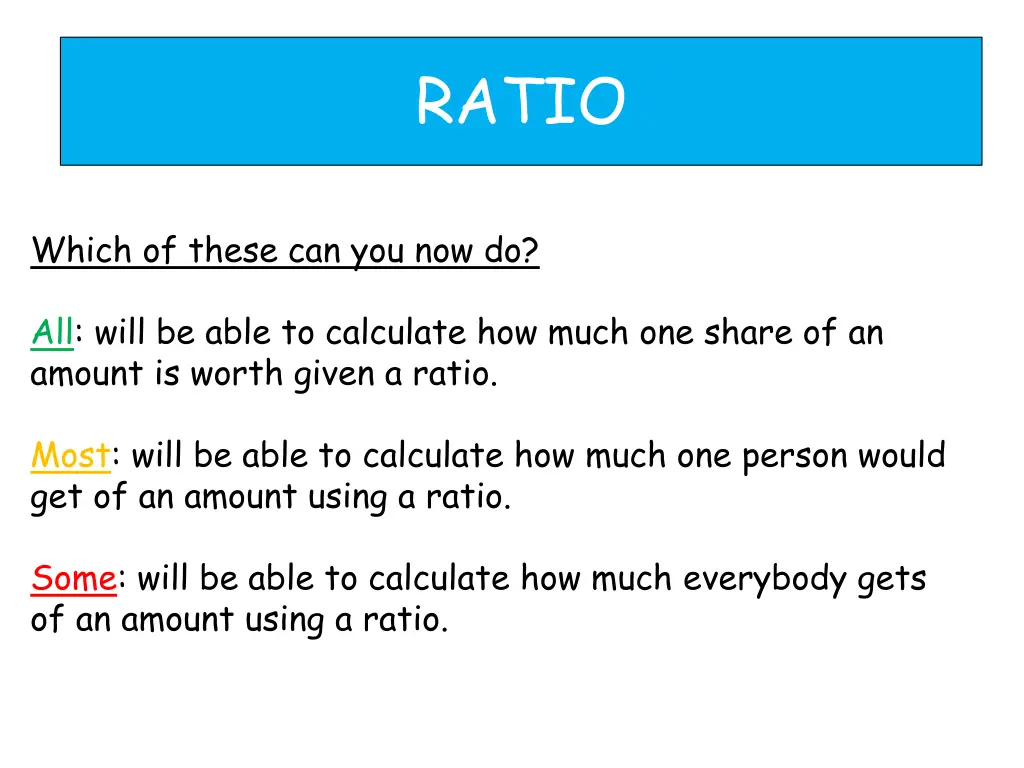 ratio 1