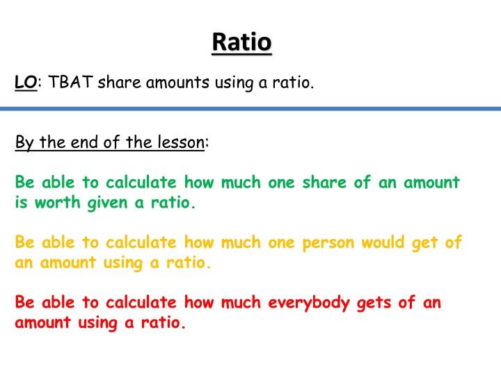 ratio