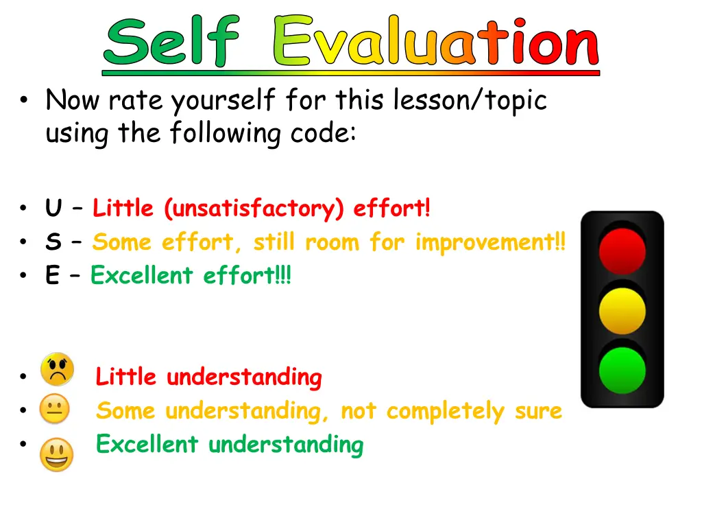 self evaluation 1