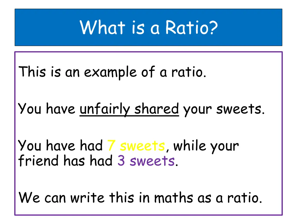 what is a ratio 1