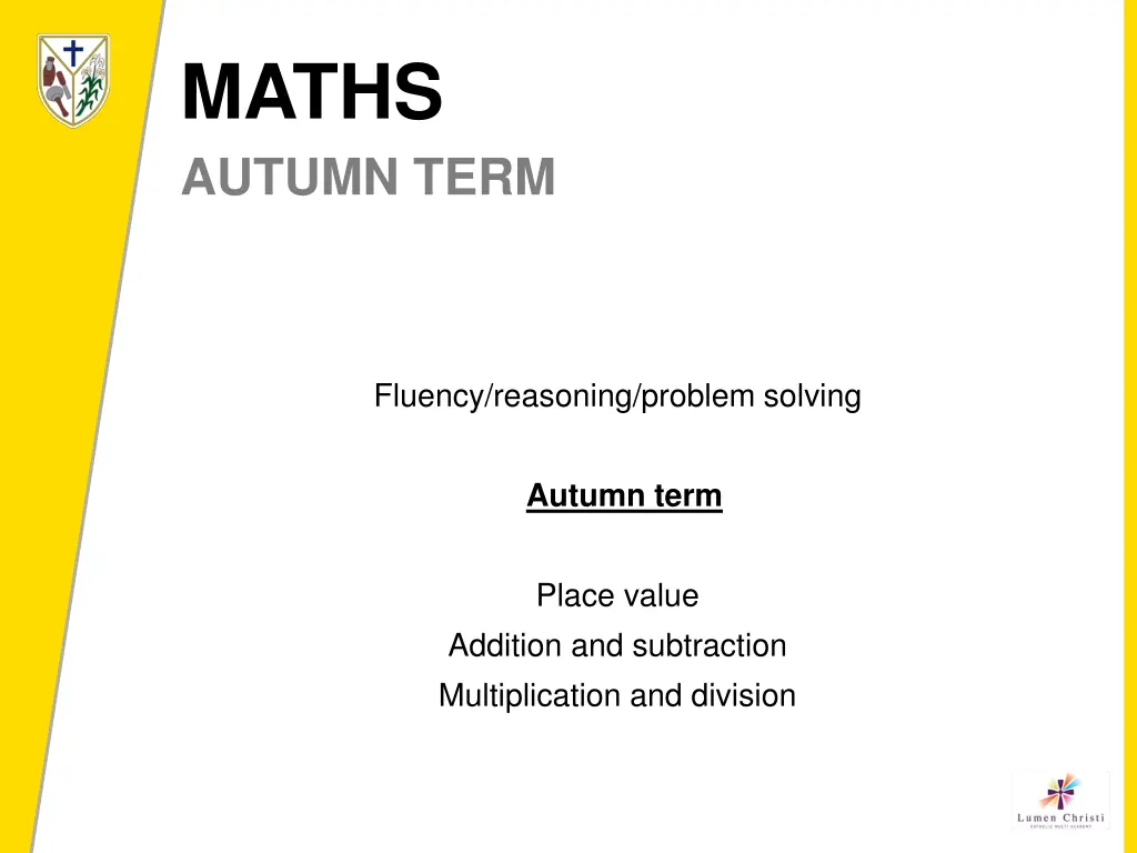 maths autumn term