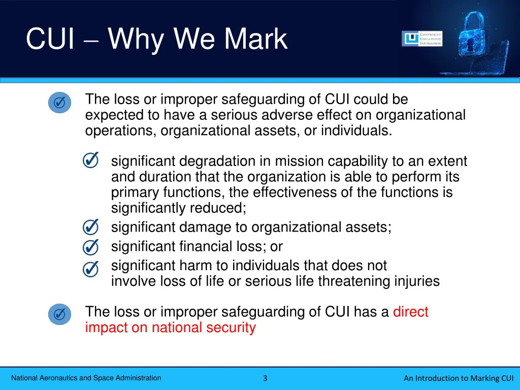 cui why we mark