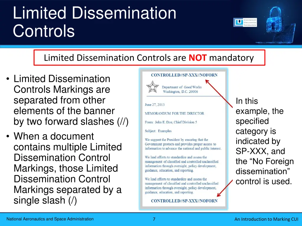 limited dissemination controls