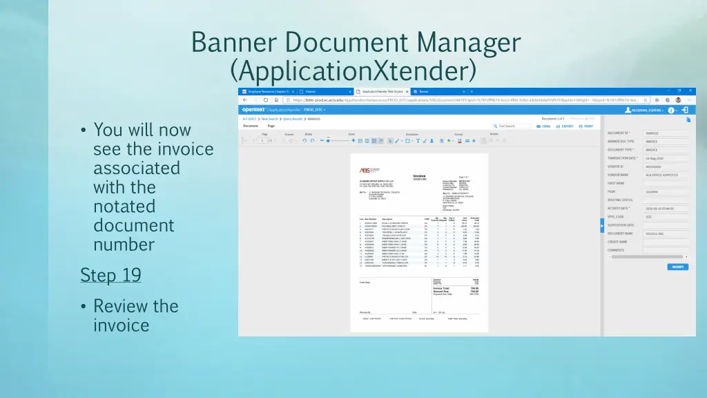 banner document manager applicationxtender 3