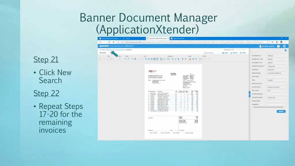 banner document manager applicationxtender 4