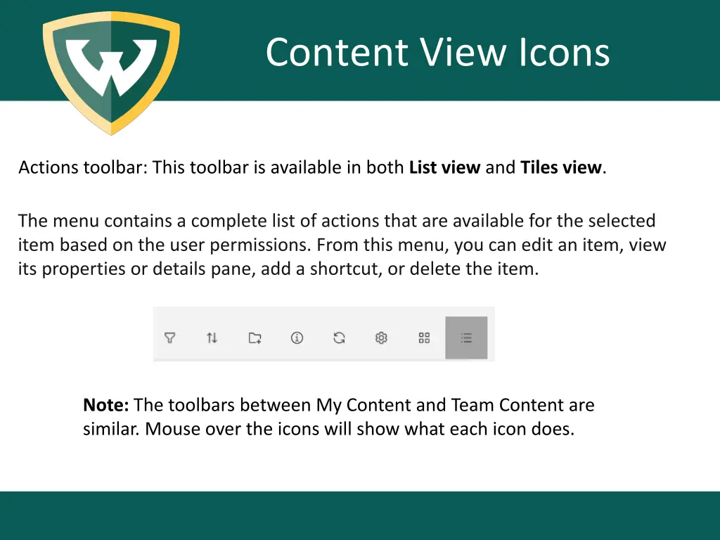 content view icons