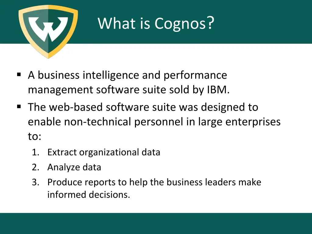 what is cognos