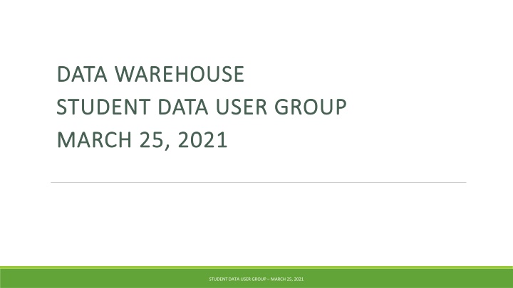 data warehouse data warehouse student data user