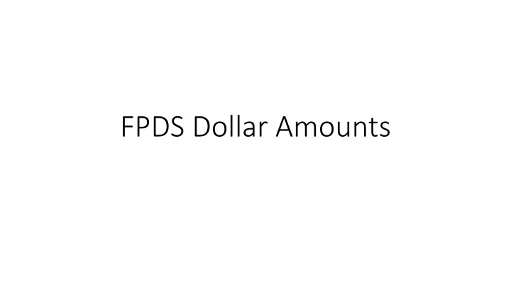 fpds dollar amounts