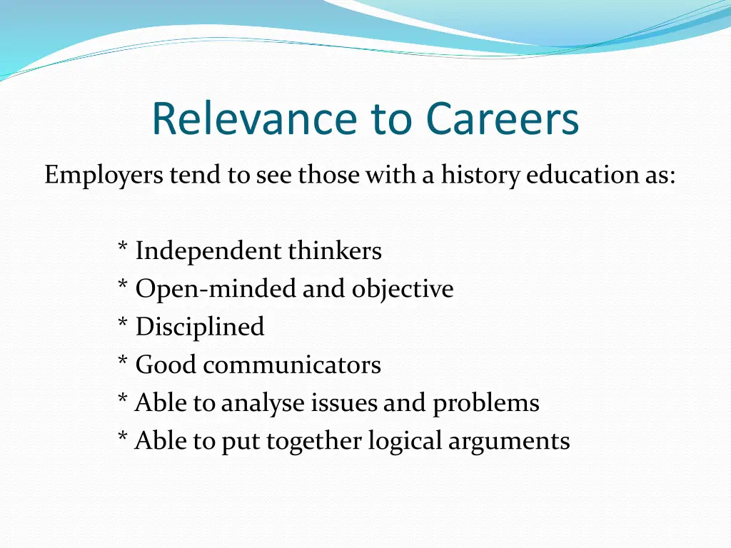 relevance to careers