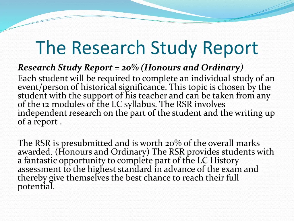 the research study report research study report