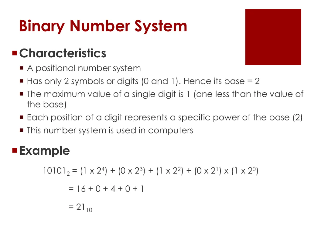 binary number system