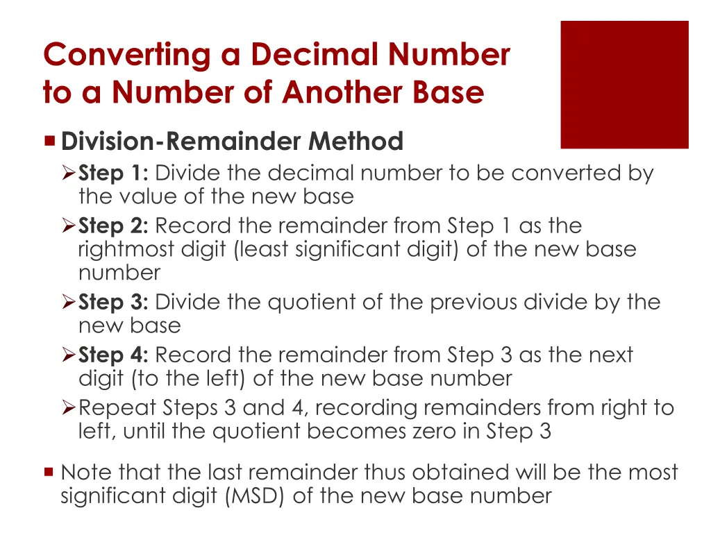 converting a decimal number to a number