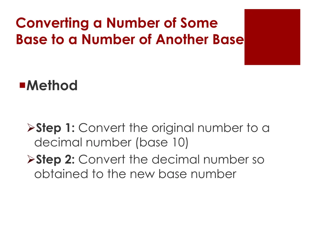 converting a number of some base to a number