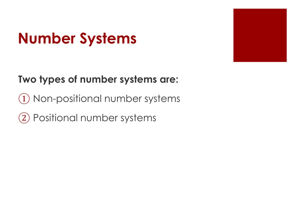 number systems 1