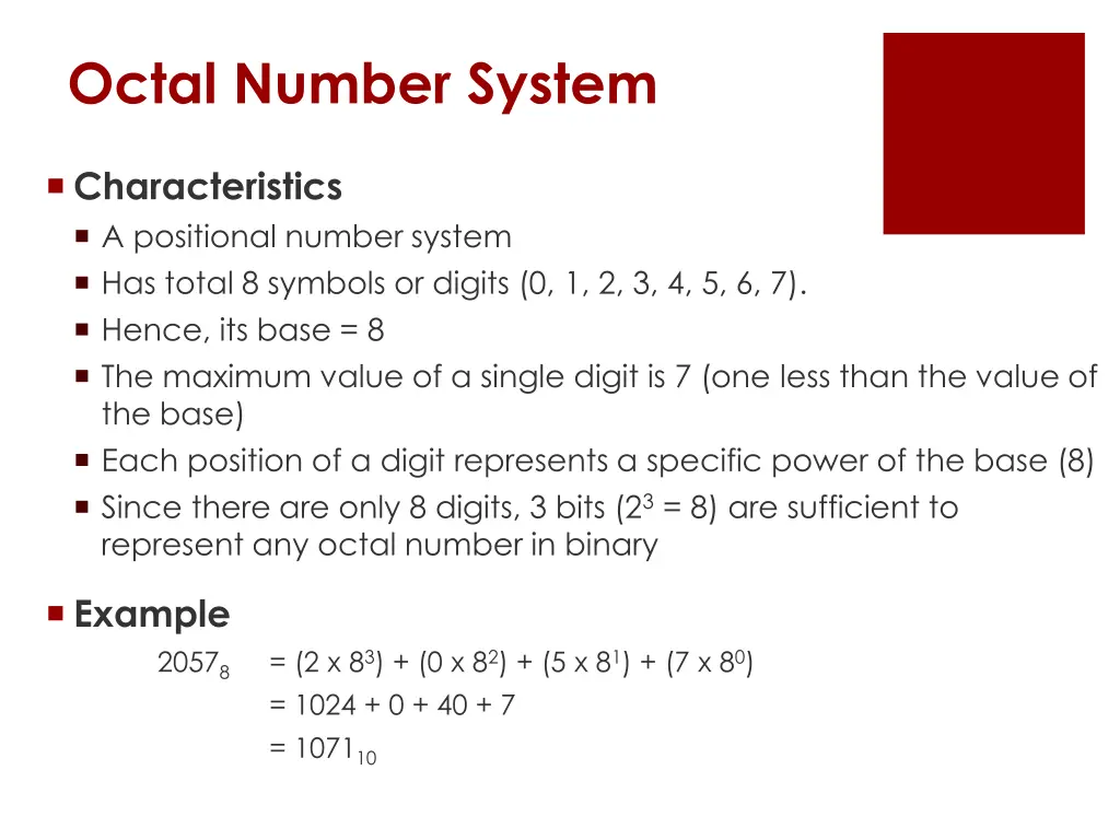 octal number system