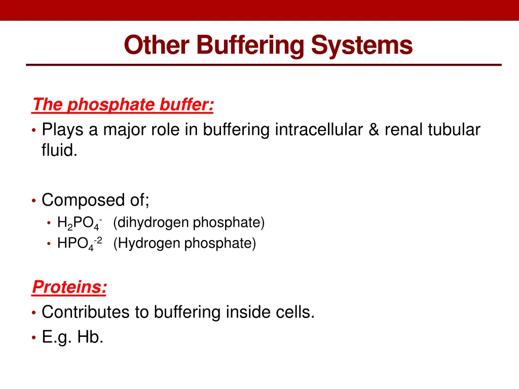 other buffering systems