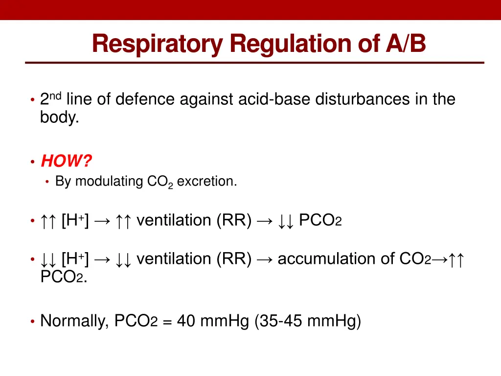 respiratory regulation of a b