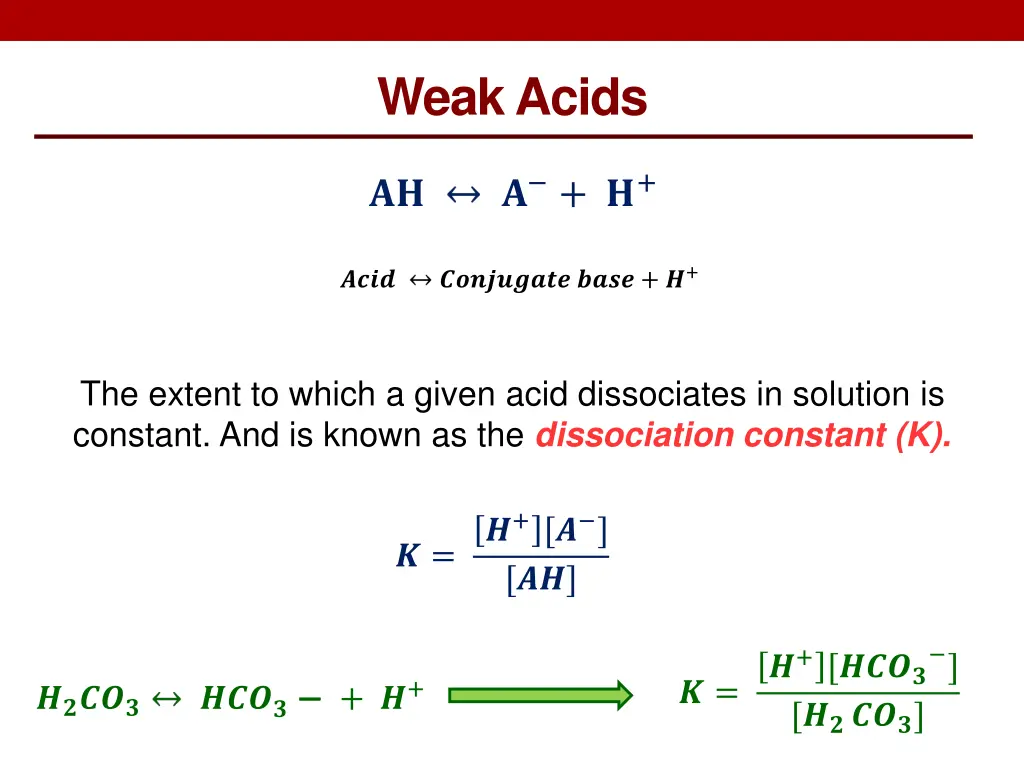 weak acids