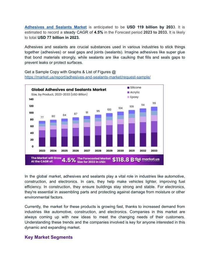 adhesives and sealants market is anticipated