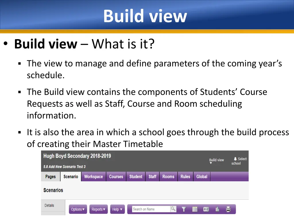 build view