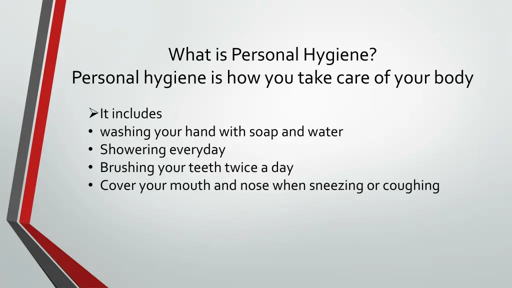 what is personal hygiene personal hygiene