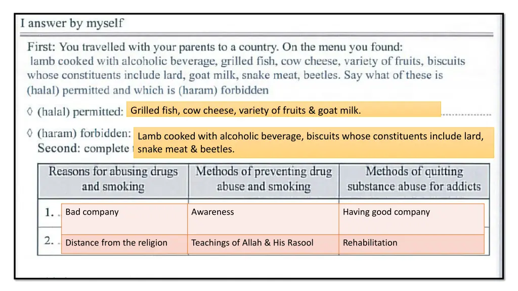 grilled fish cow cheese variety of fruits goat