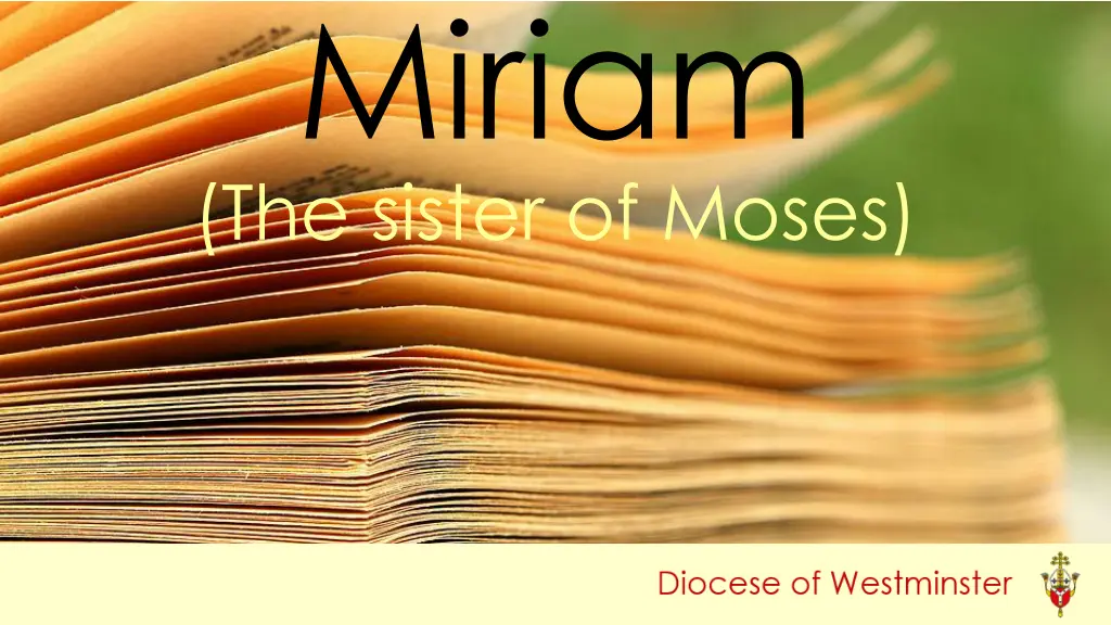 miriam the sister of moses