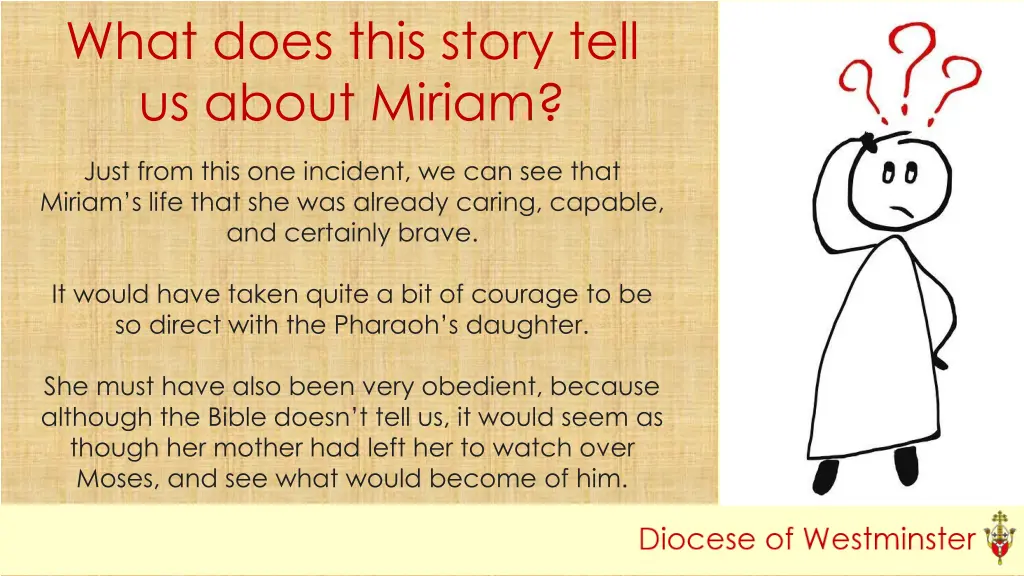 what does this story tell us about miriam