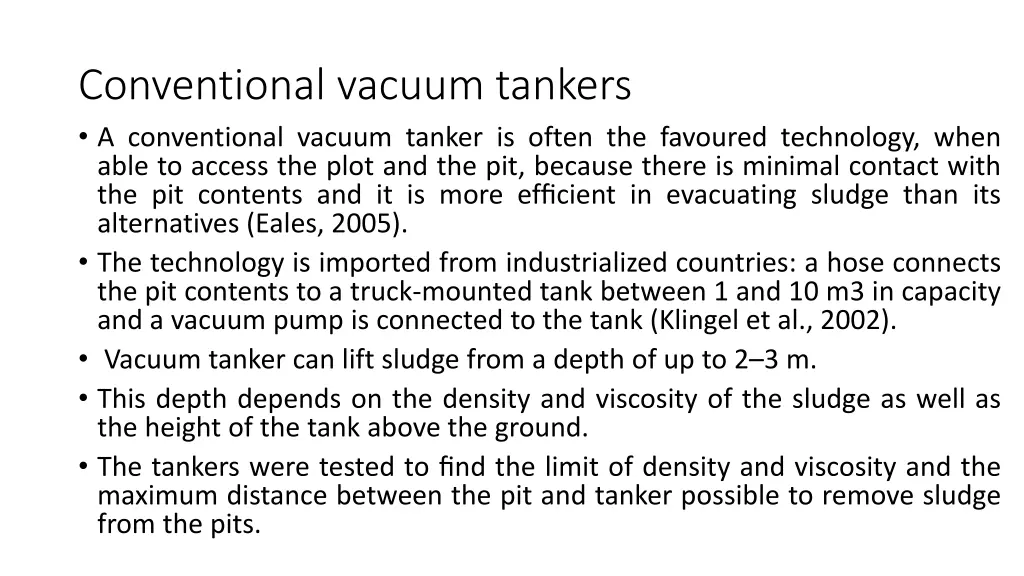 conventional vacuum tankers a conventional vacuum