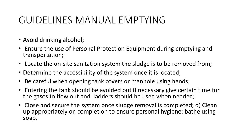 guidelines manual emptying 1