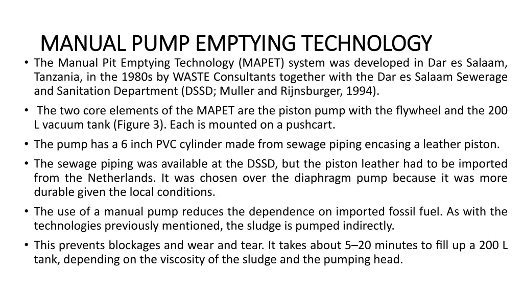 manual pump emptying technology manual pump 1