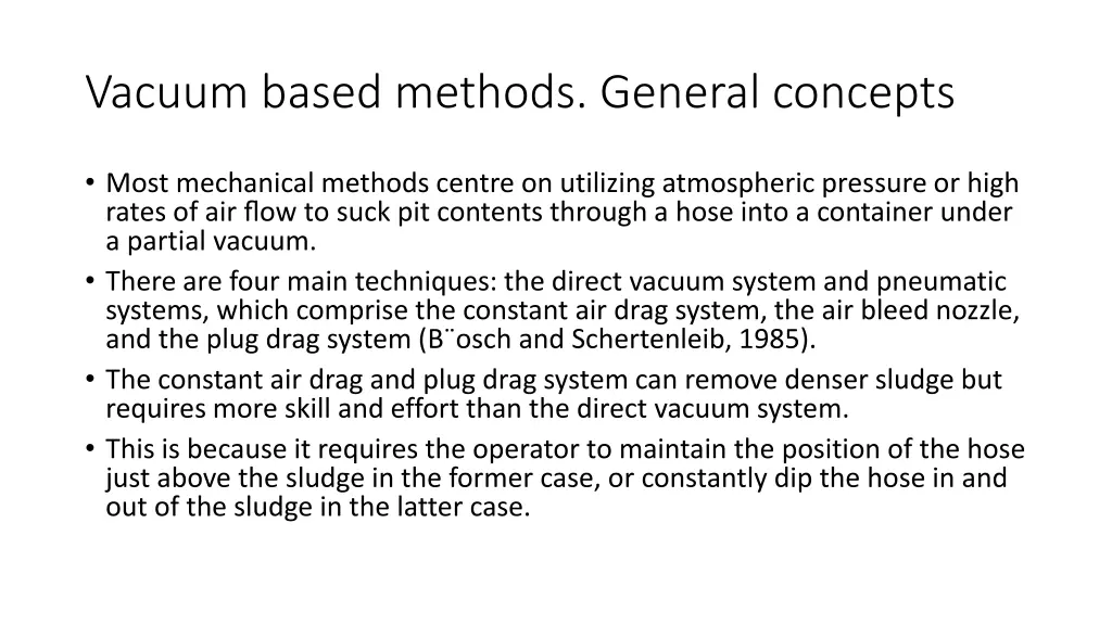 vacuum based methods general concepts