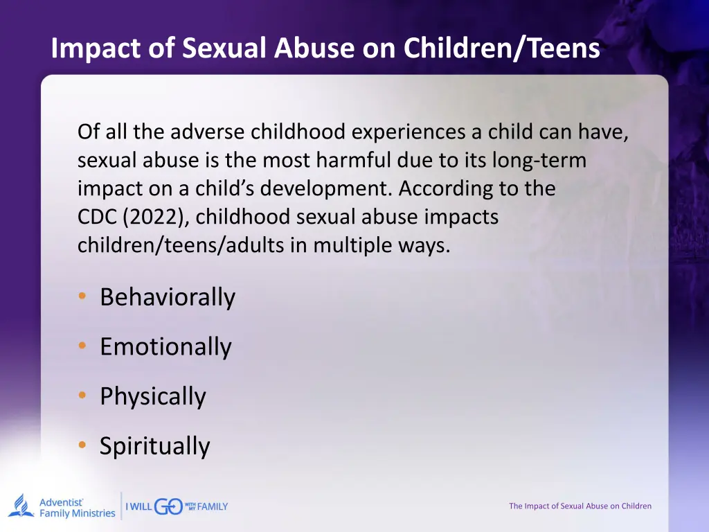 impact of sexual abuse on children teens