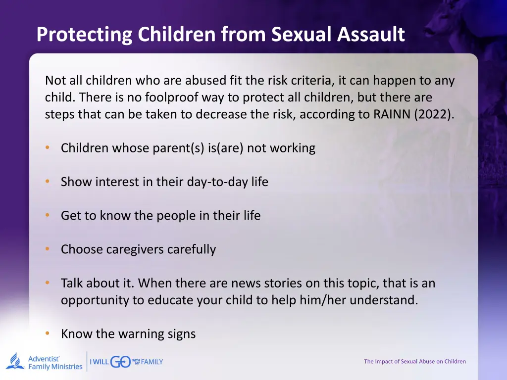 protecting children from sexual assault