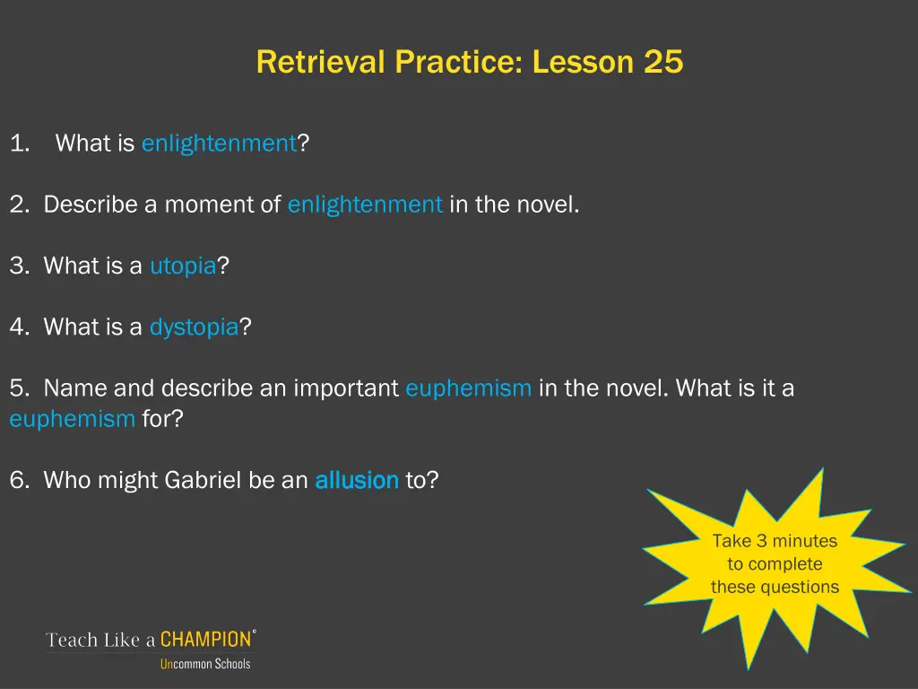 retrieval practice lesson 25