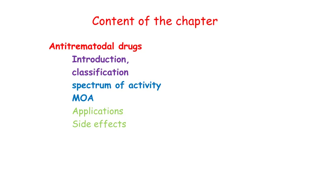 content of the chapter