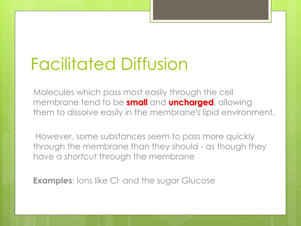 facilitated diffusion 1