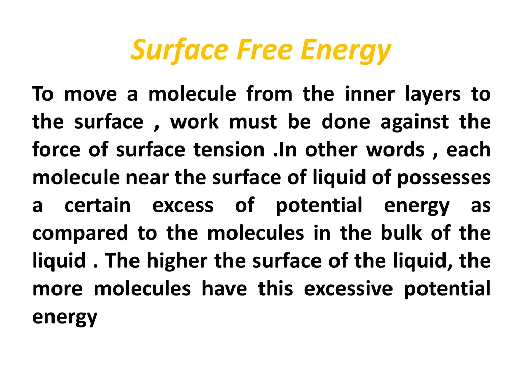 surface free energy