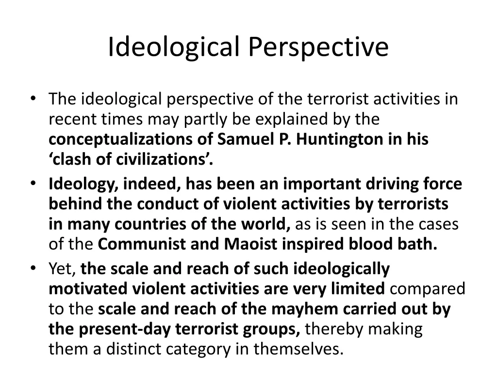 ideological perspective