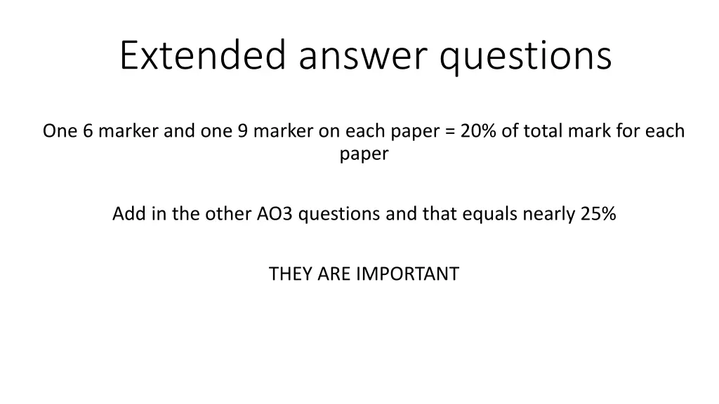 extended answer questions