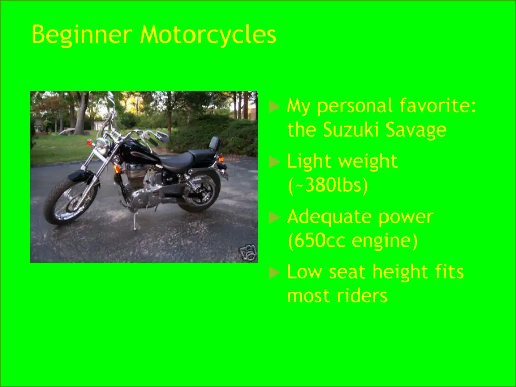 beginner motorcycles