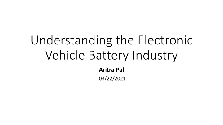 understanding the electronic vehicle battery