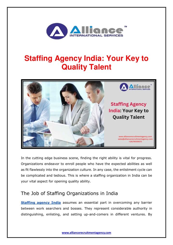 staffing agency india your key to quality talent