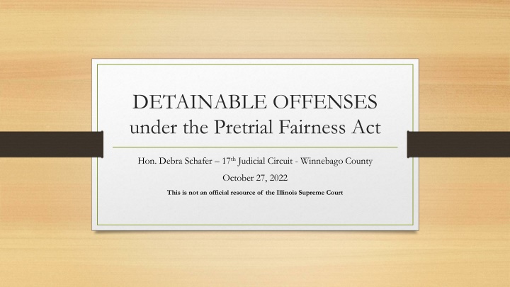 detainable offenses under the pretrial fairness