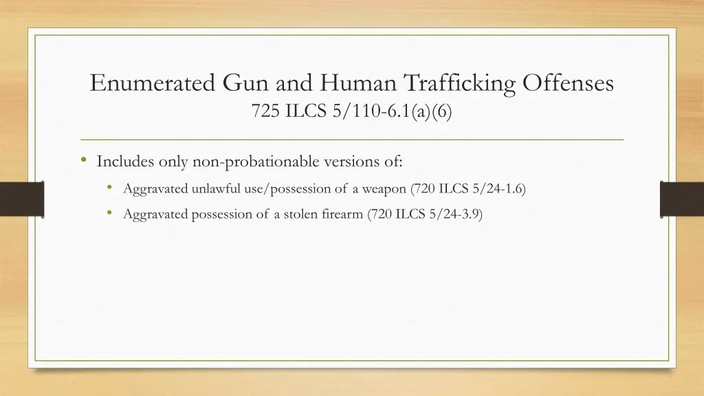 enumerated gun and human trafficking offenses 1